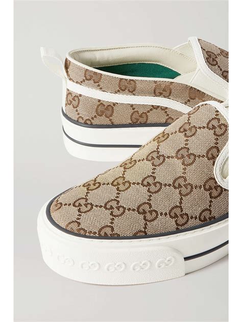 white gucci tennis s|Gucci tennis 1977 canvas sneakers.